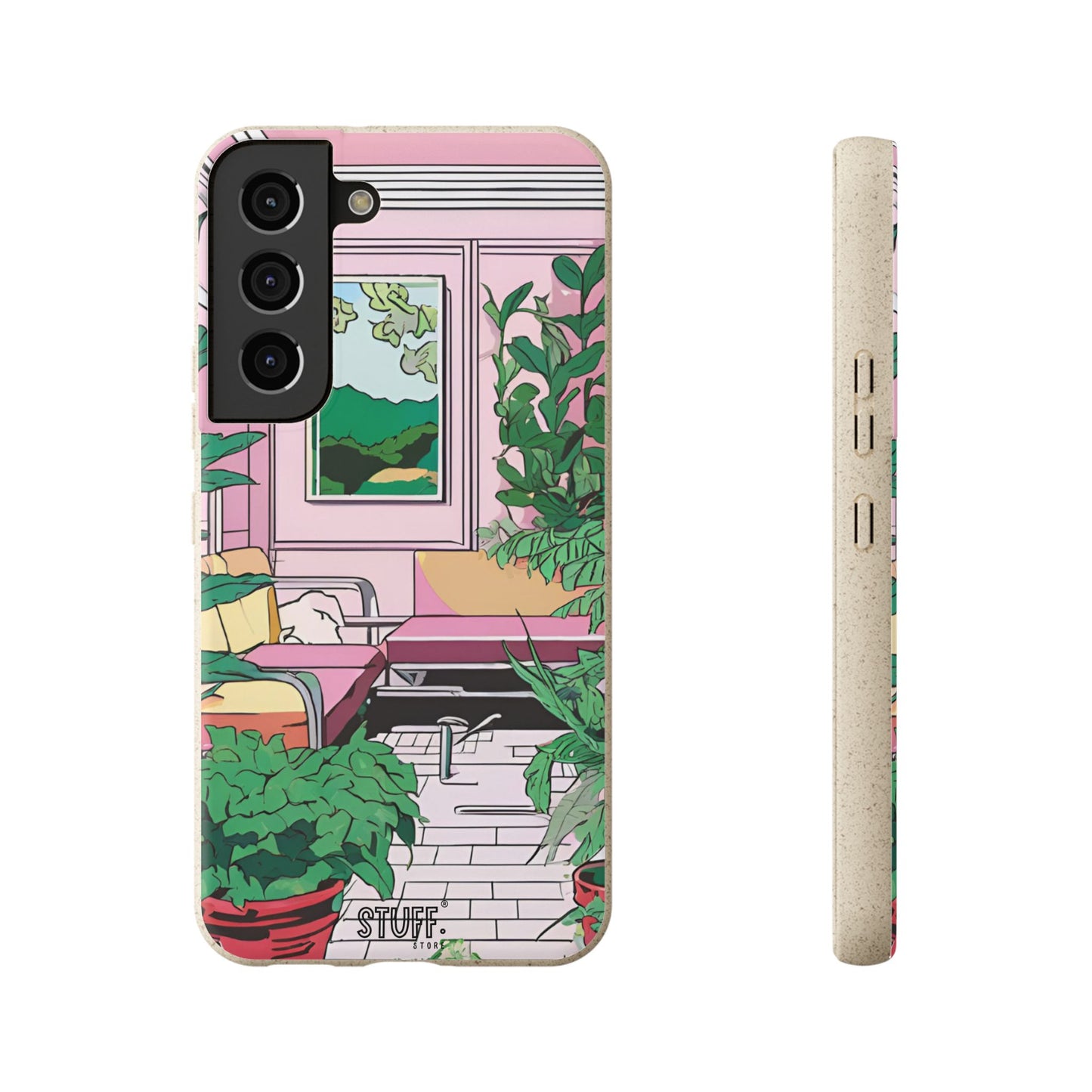 Plant Pop Case | Coque biodégradable en bambou et bioplastique avec design coloré | Parfait pour les amoureux des plantes - Avec emballage cadeau