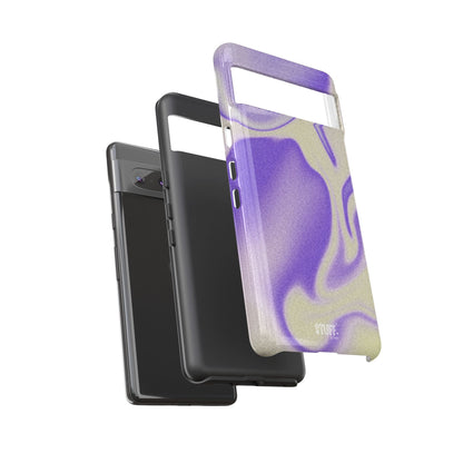 Swirly Case | Coque résistante double protection - Motif vague pourpre