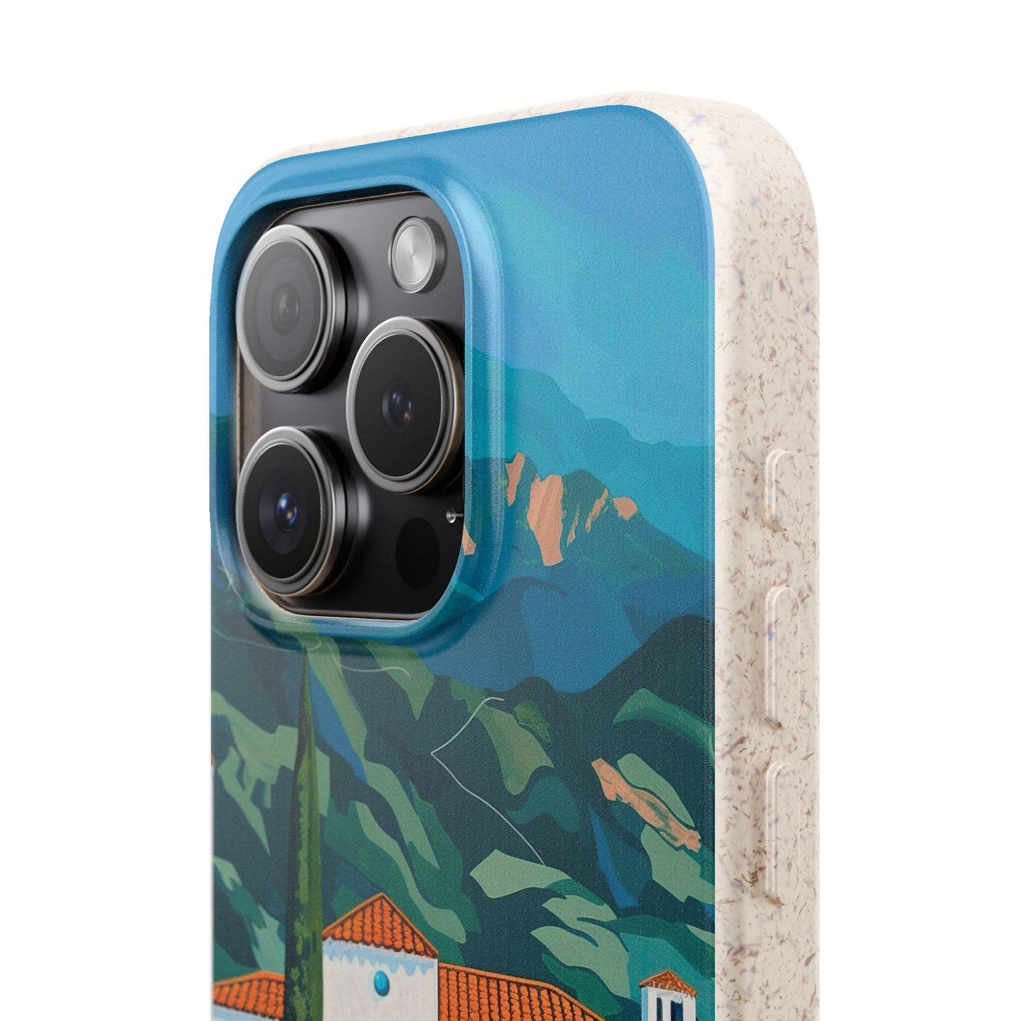Summer Villa Case | Eco-Friendly Bamboo and Bioplastic Case with Summer Design - Available with Gift Packaging