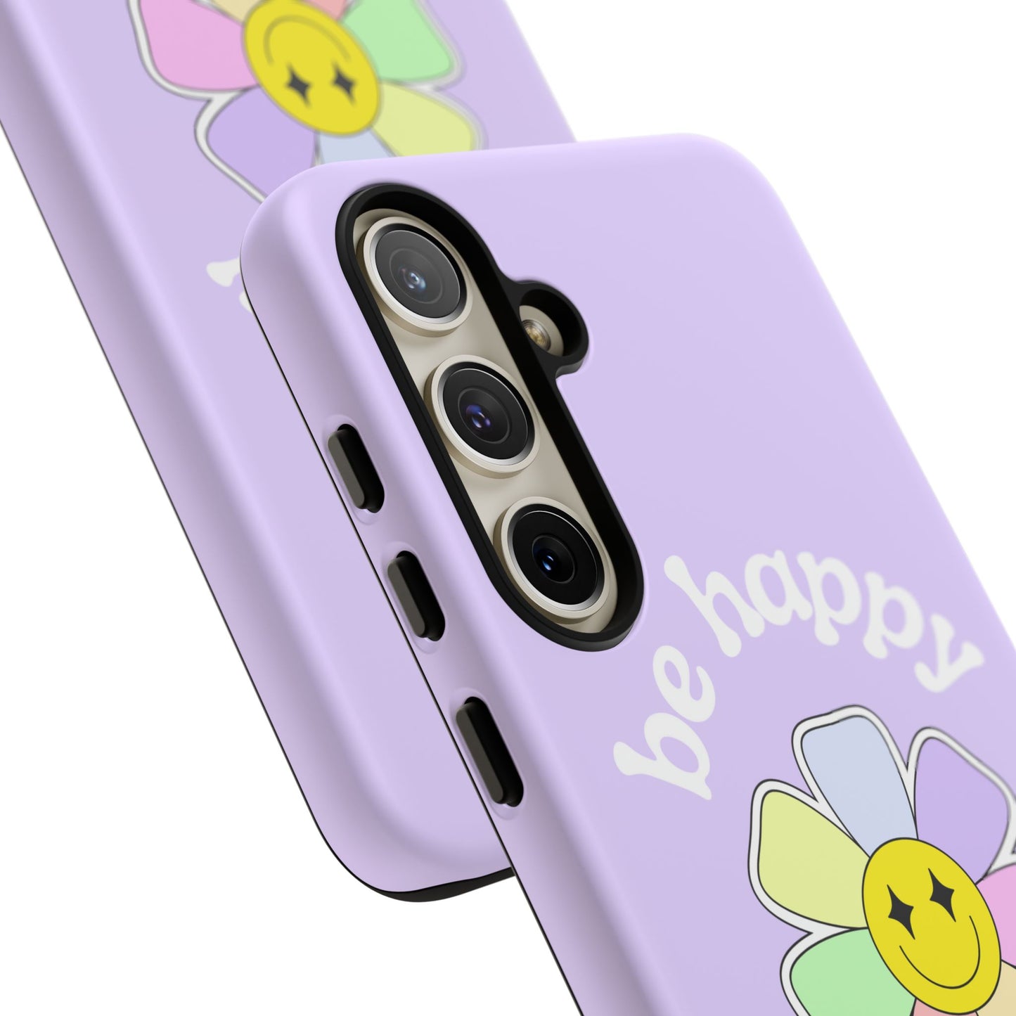 Be Happy Case | Coque résistante double protection avec Design Fleur Colorée