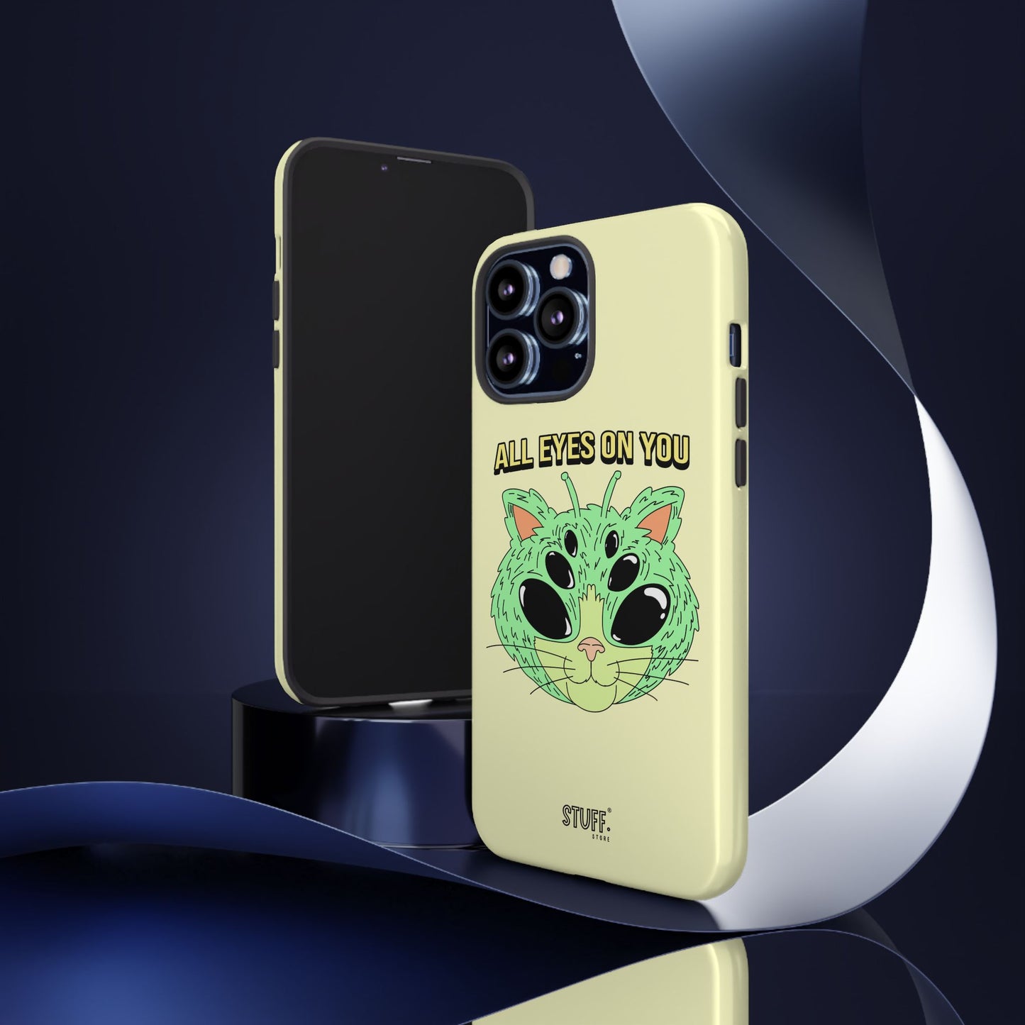 All Eyes on You Case | Coque résistante double protection avec Design Alien drôle