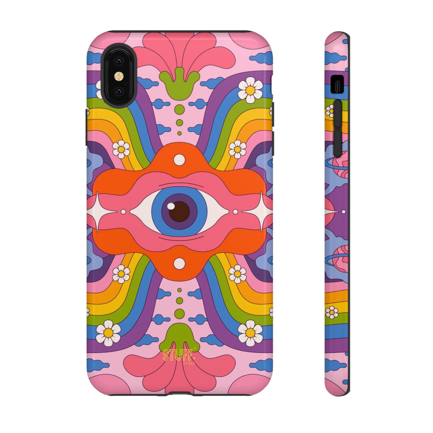 Psych Case | Coque résistante double protection avec Design Psychédélique coloré
