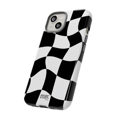 Checkers Case | Coque résistante double protection et Design en Damier déformé