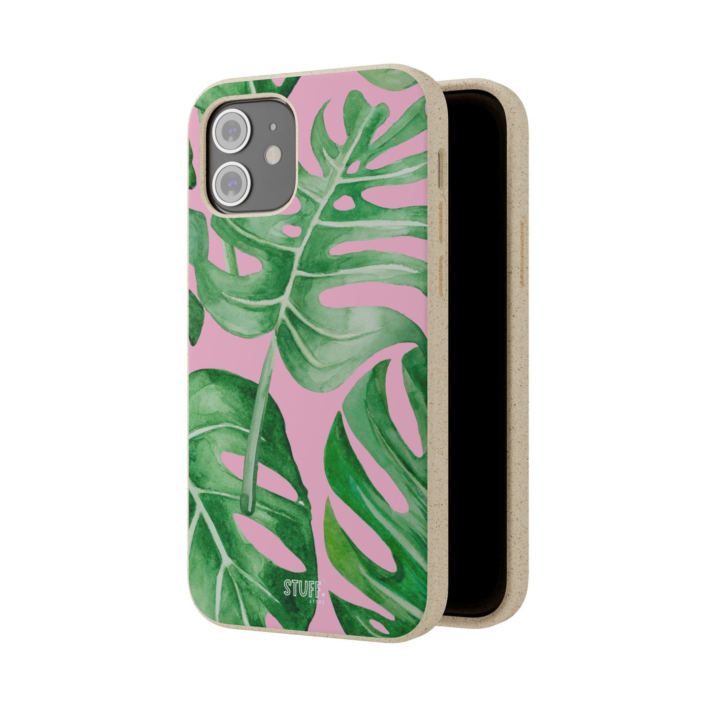 Monstera Case | Eco-Friendly Bamboo and Bioplastic Shell Monstera Leaves Pattern - Available with Gift Packaging