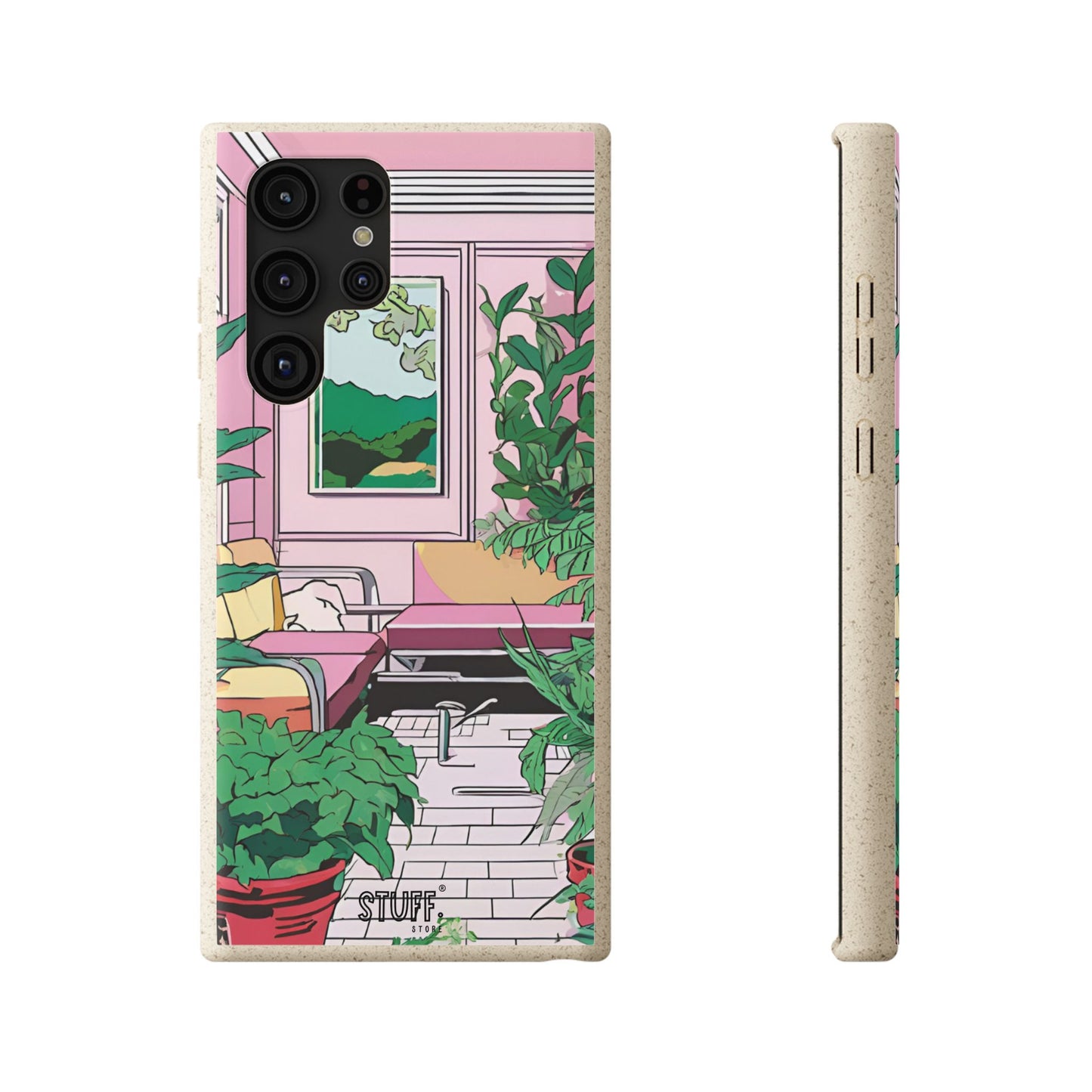 Plant Pop Case | Coque biodégradable en bambou et bioplastique avec design coloré | Parfait pour les amoureux des plantes - Avec emballage cadeau