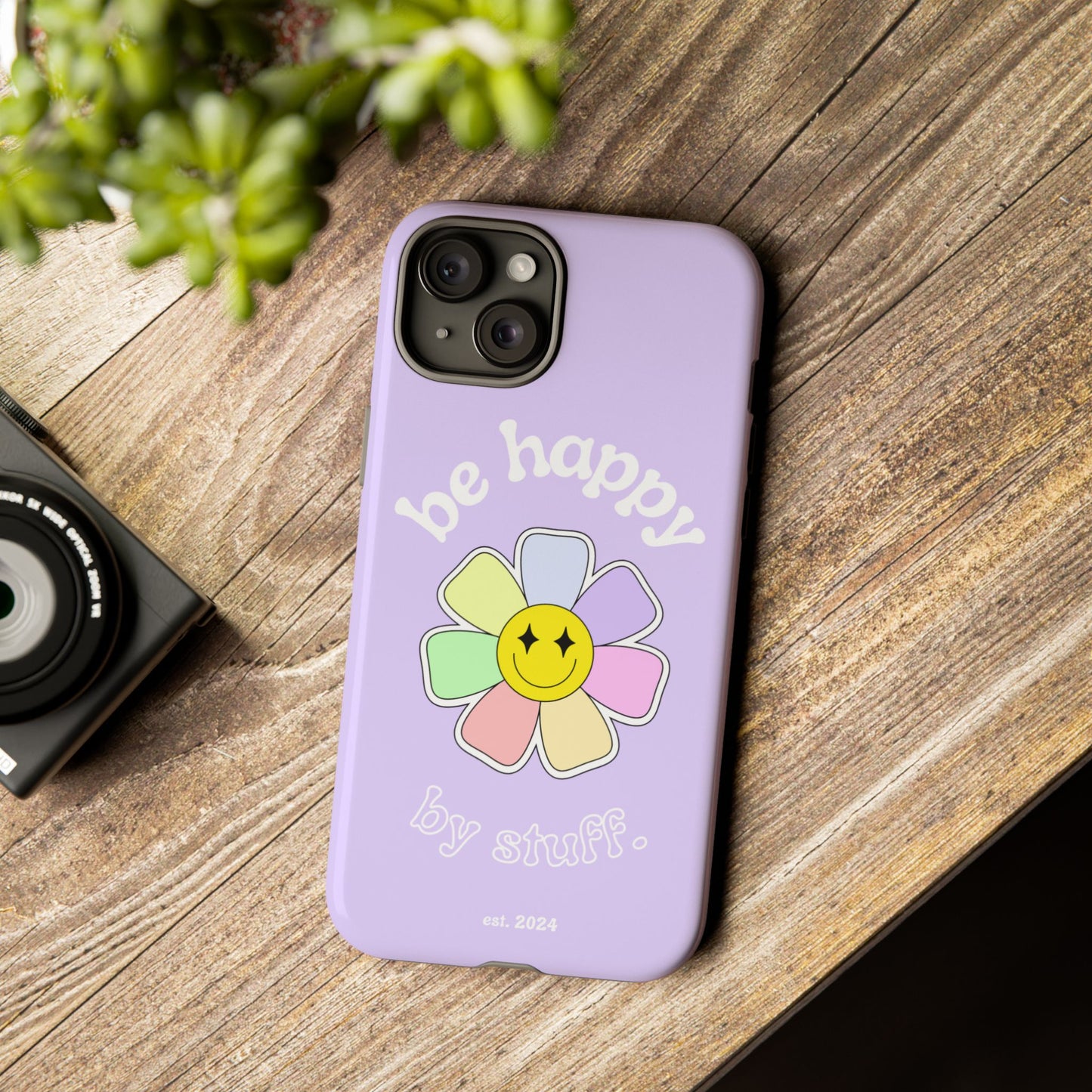 Be Happy Case | Coque résistante double protection avec Design Fleur Colorée