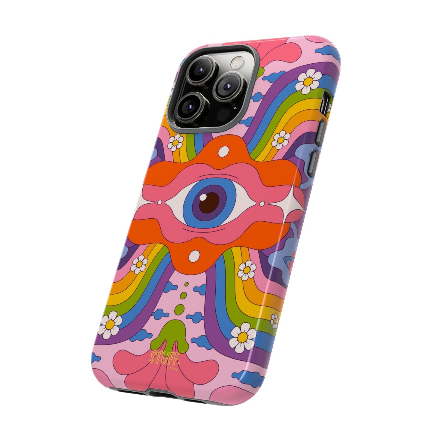 Psych Case | Coque résistante double protection avec Design Psychédélique coloré