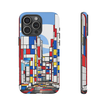 Square City | Coque résistante double protection - inspiration Mondrian