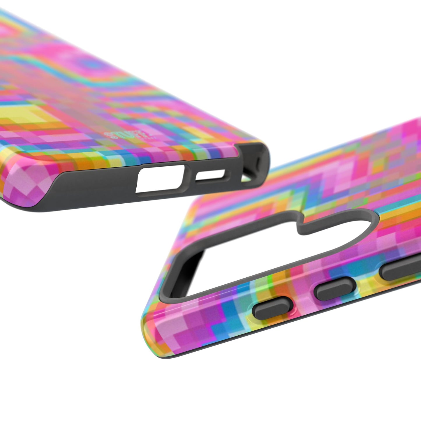 Pixel Case | Coque résistante double protection anti-choc - Motif pixels colorés