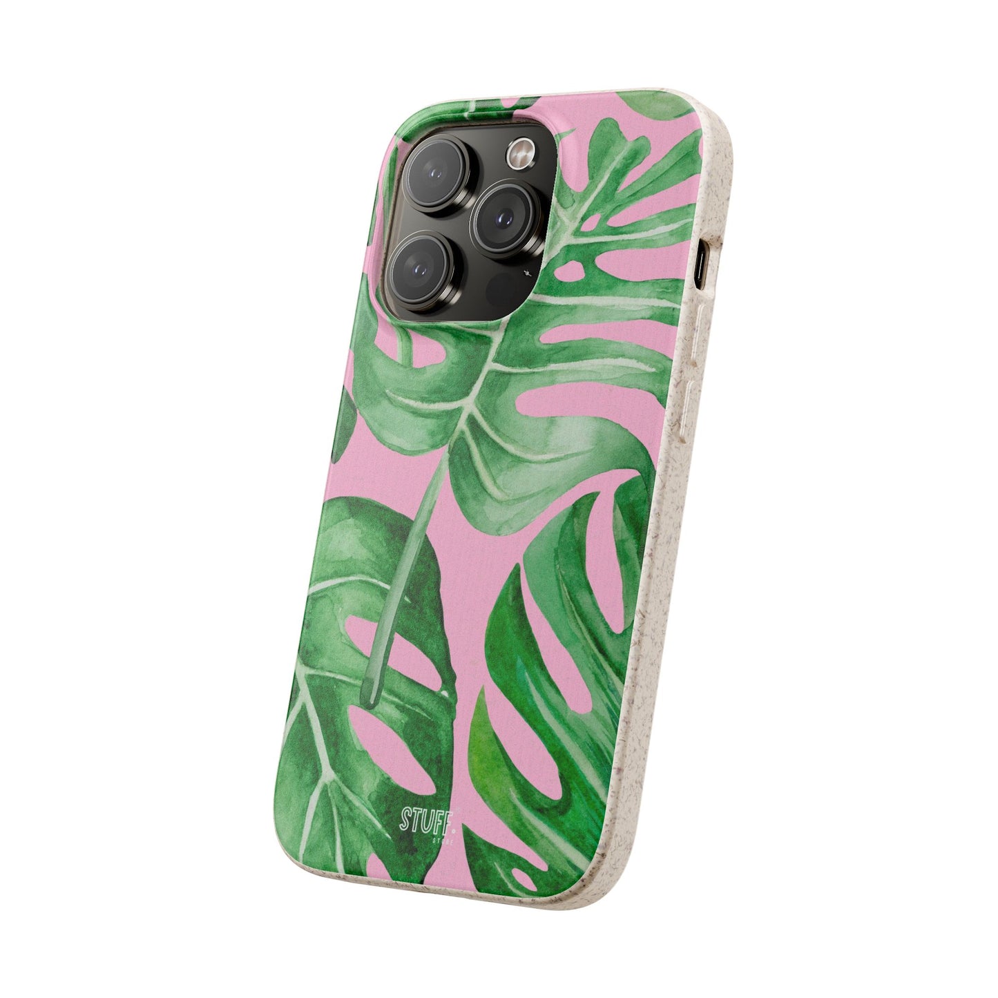 Monstera Case | Eco-Friendly Bamboo and Bioplastic Shell Monstera Leaves Pattern - Available with Gift Packaging