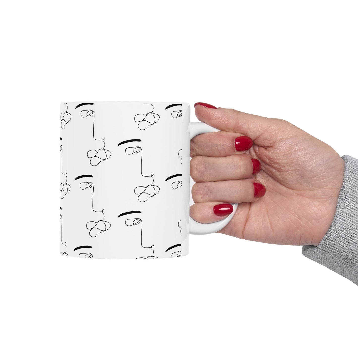 He's Art Cup | Mug en céramique avec design minimaliste – 330ml / 440ml