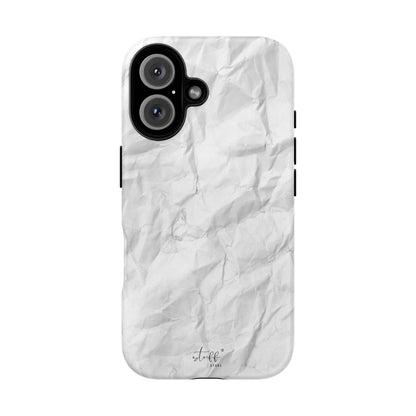 Crinkled Case | Coque résistante double protection anti-choc Effet Papier Froissé Mat