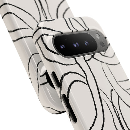 Doodly Case | Coque résistante double protection avec Design Gribouillis Minimaliste