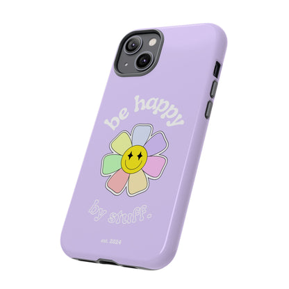 Be Happy Case | Coque résistante double protection avec Design Fleur Colorée