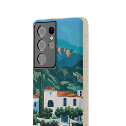 Summer Villa Case | Eco-Friendly Bamboo and Bioplastic Case with Summer Design - Available with Gift Packaging