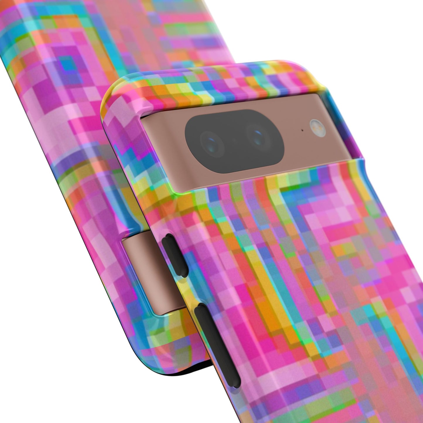 Pixel Case | Coque résistante double protection anti-choc - Motif pixels colorés