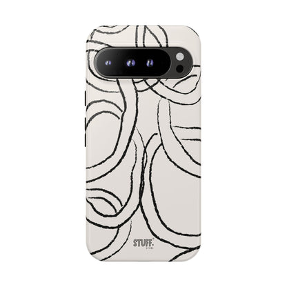 Doodly Case | Coque résistante double protection avec Design Gribouillis Minimaliste