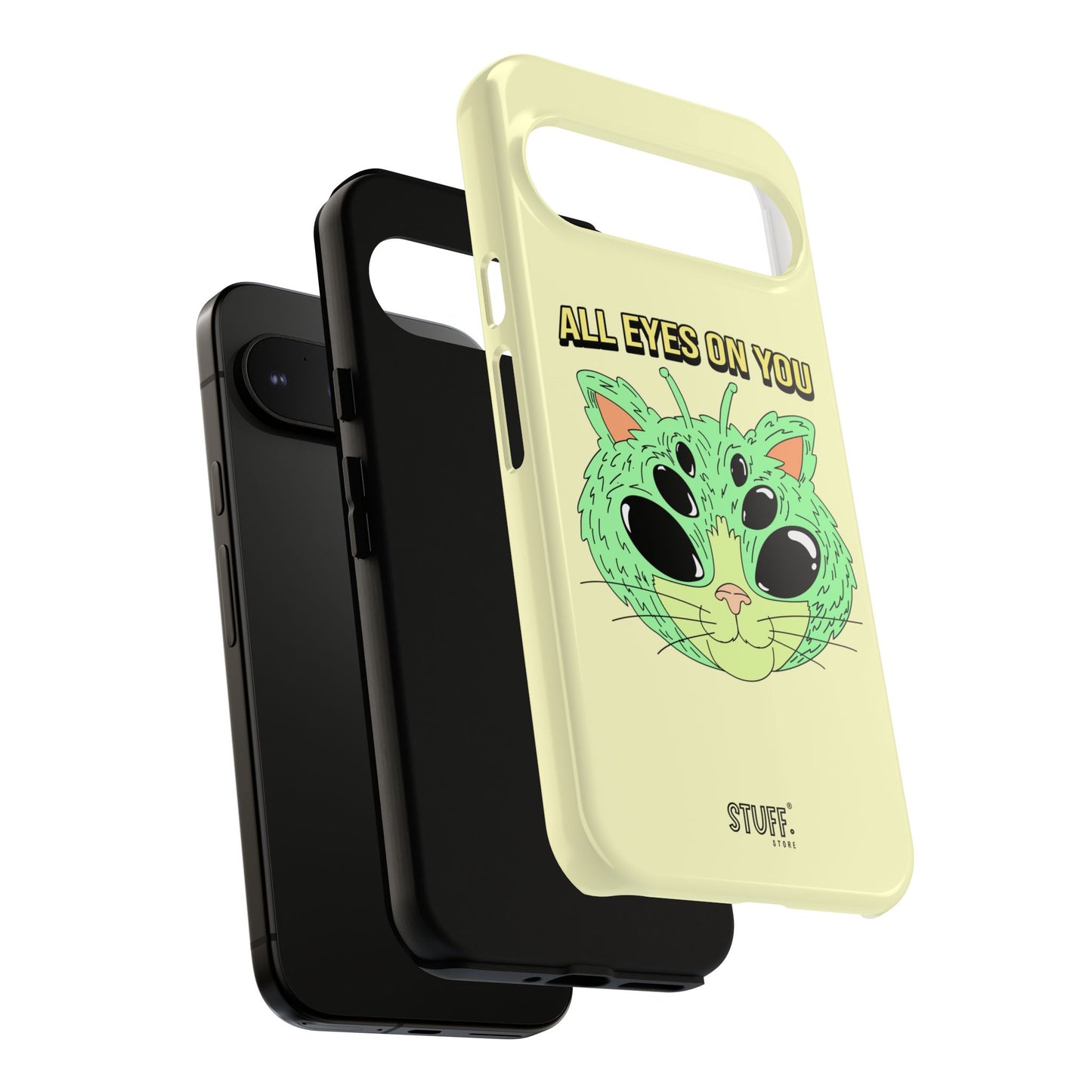 All Eyes on You Case | Coque résistante double protection avec Design Alien drôle