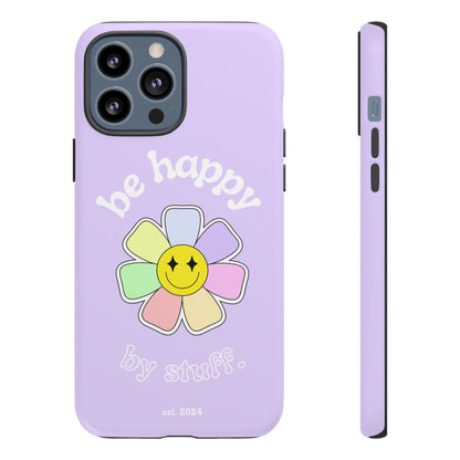 Be Happy Case | Coque résistante double protection avec Design Fleur Colorée