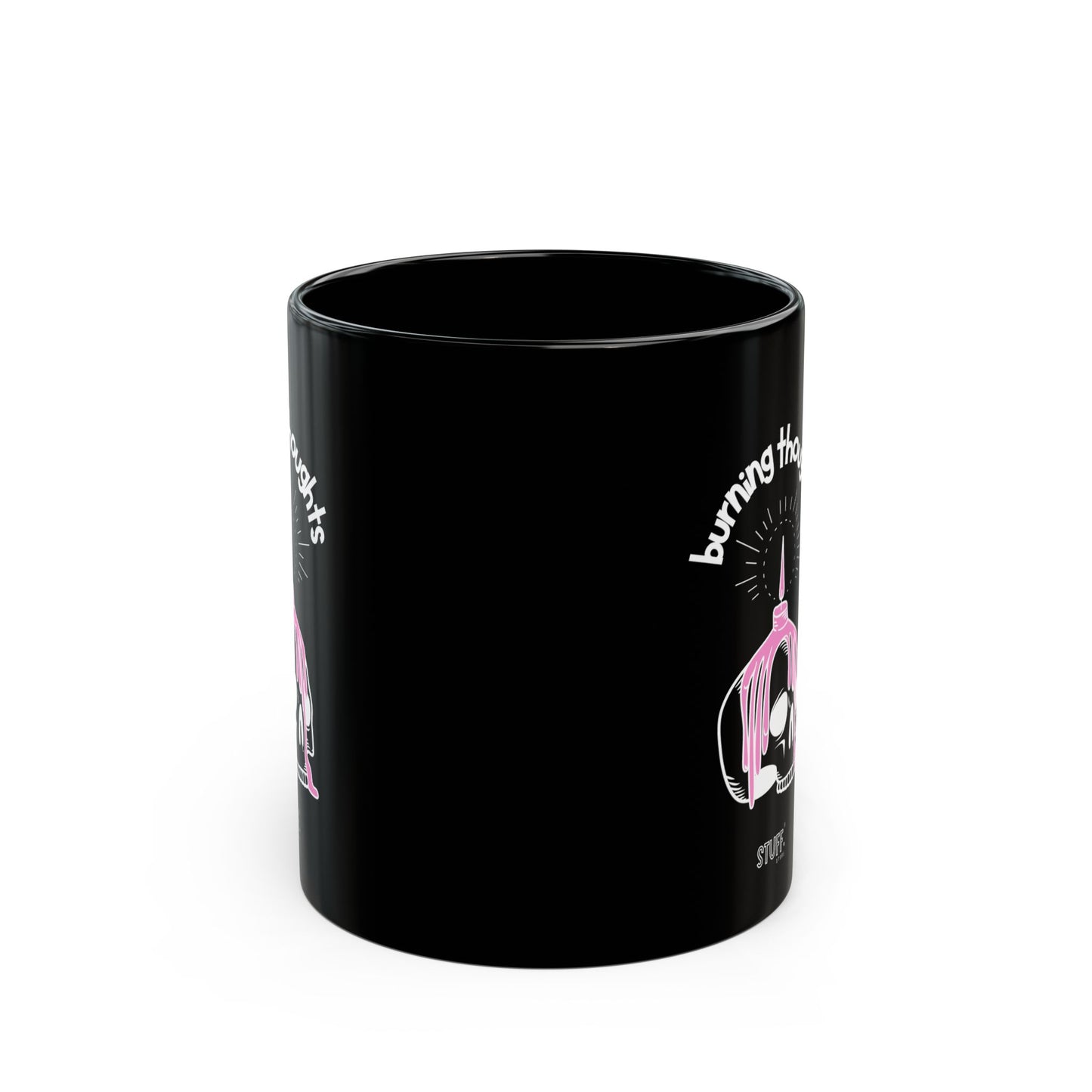 Burning Thoughts Cup | Mug noir avec design — 330ml / 440ml