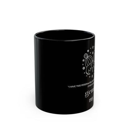 Gémeaux | Mug noir en céramique avec signe astrologique et phrase drôle – 330ml / 440ml