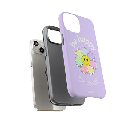 Be Happy Case | Coque résistante double protection avec Design Fleur Colorée