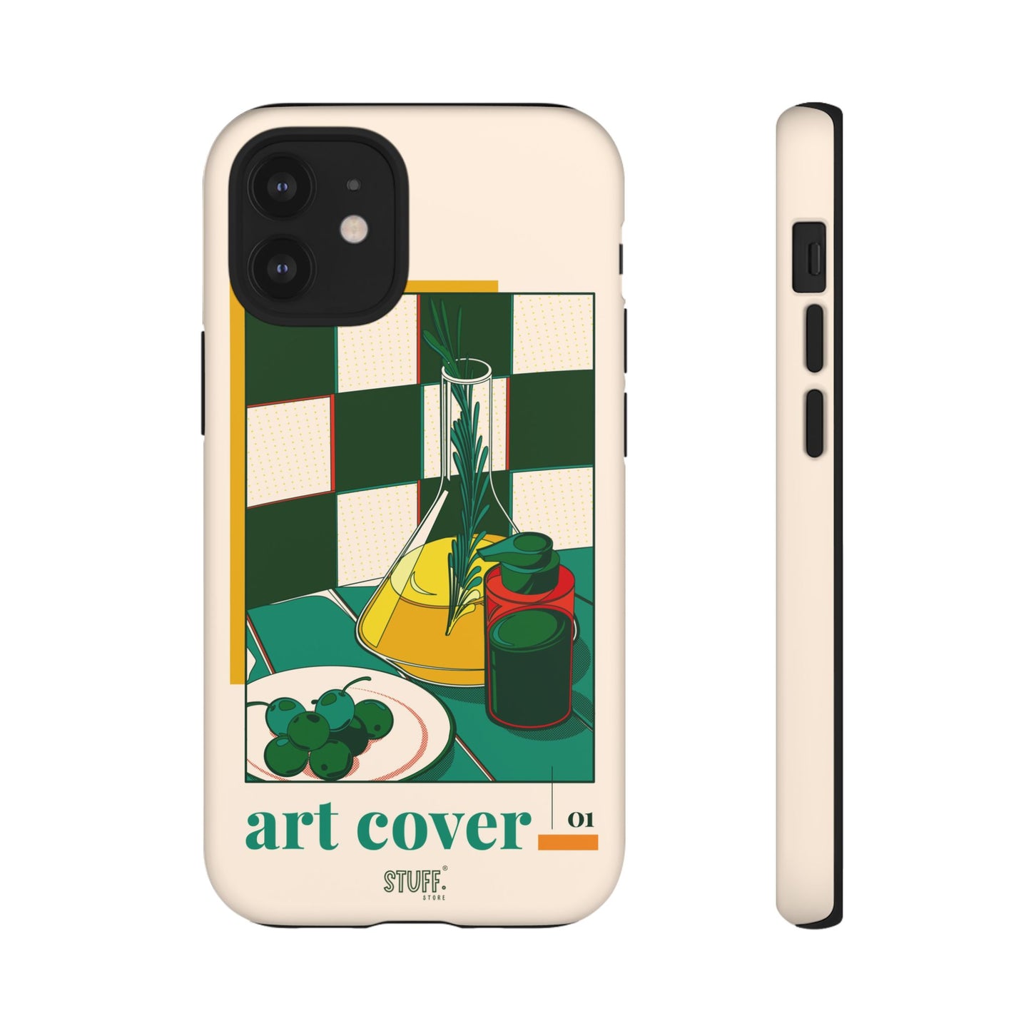 Olio d'Amore Case | Coque résistante double protection avec Design artistique Rétro