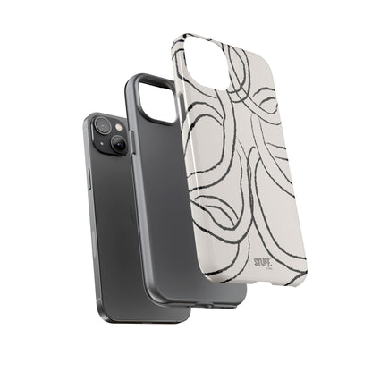 Doodly Case | Coque résistante double protection avec Design Gribouillis Minimaliste