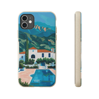 Summer Villa Case | Eco-Friendly Bamboo and Bioplastic Case with Summer Design - Available with Gift Packaging