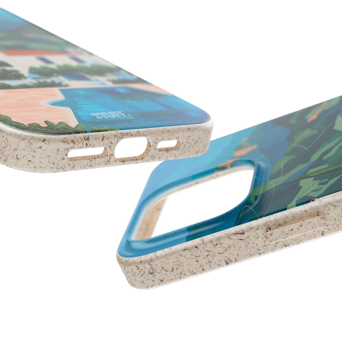 Summer Villa Case | Eco-Friendly Bamboo and Bioplastic Case with Summer Design - Available with Gift Packaging