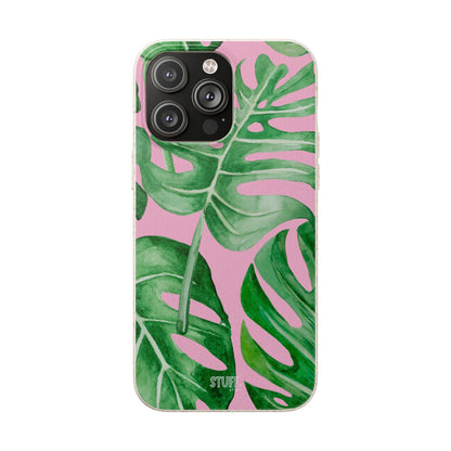 Monstera Case | Eco-Friendly Bamboo and Bioplastic Shell Monstera Leaves Pattern - Available with Gift Packaging