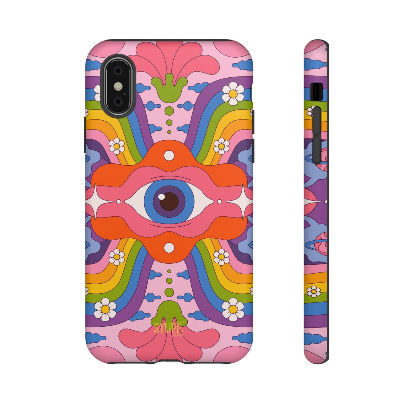 Psych Case | Coque résistante double protection avec Design Psychédélique coloré