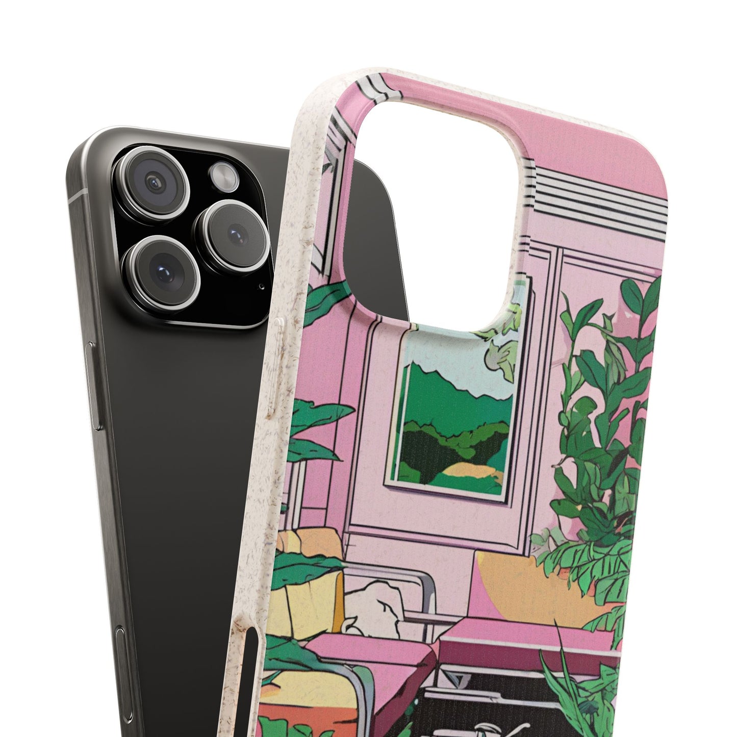 Plant Pop Case | Coque biodégradable en bambou et bioplastique avec design coloré | Parfait pour les amoureux des plantes - Avec emballage cadeau