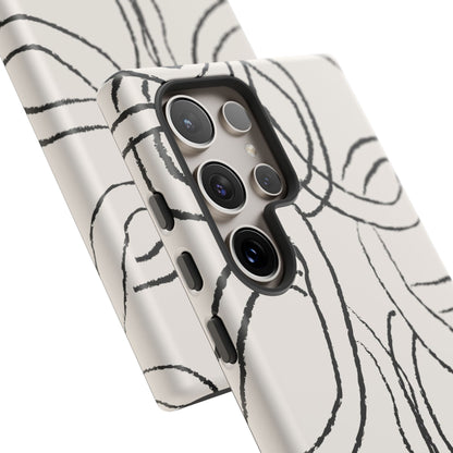 Doodly Case | Coque résistante double protection avec Design Gribouillis Minimaliste