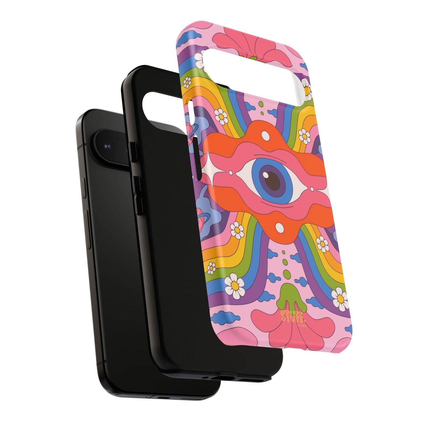 Psych Case | Coque résistante double protection avec Design Psychédélique coloré