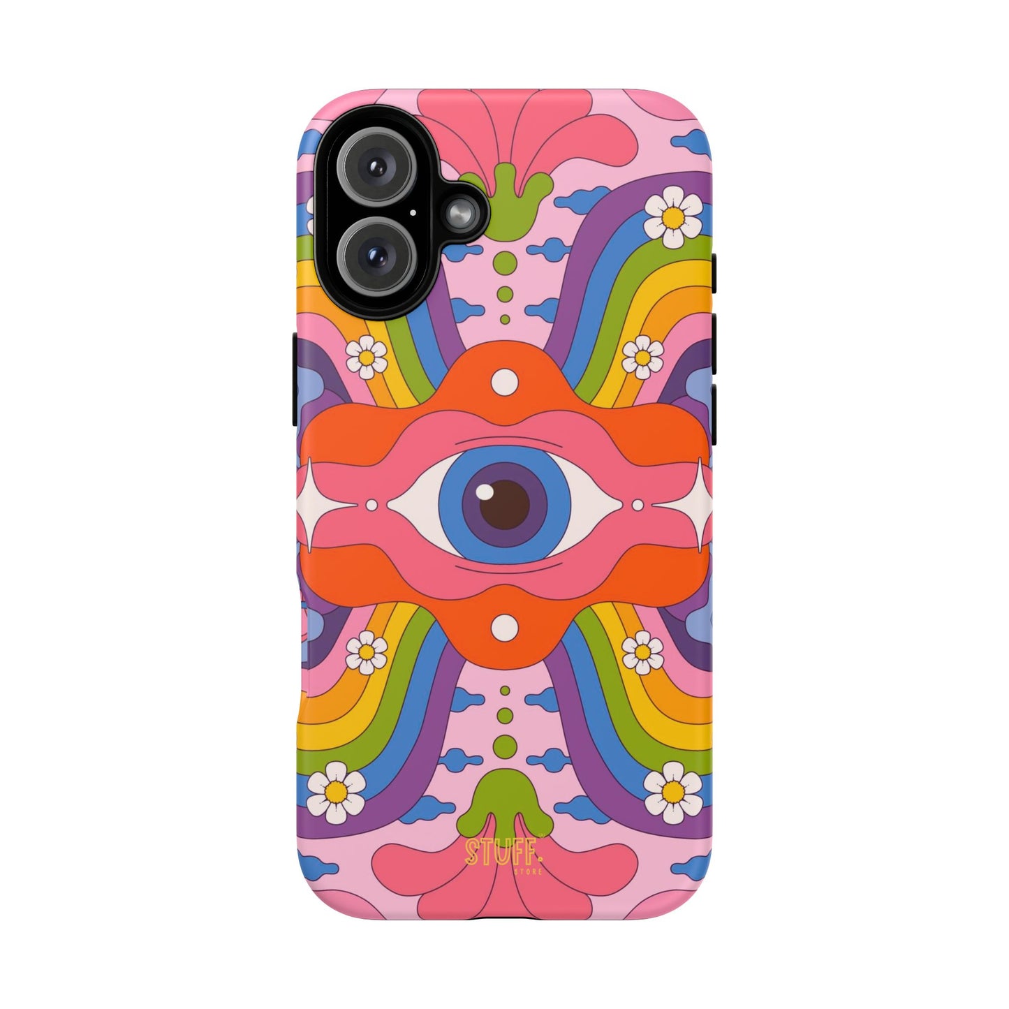 Psych Case | Coque résistante double protection avec Design Psychédélique coloré