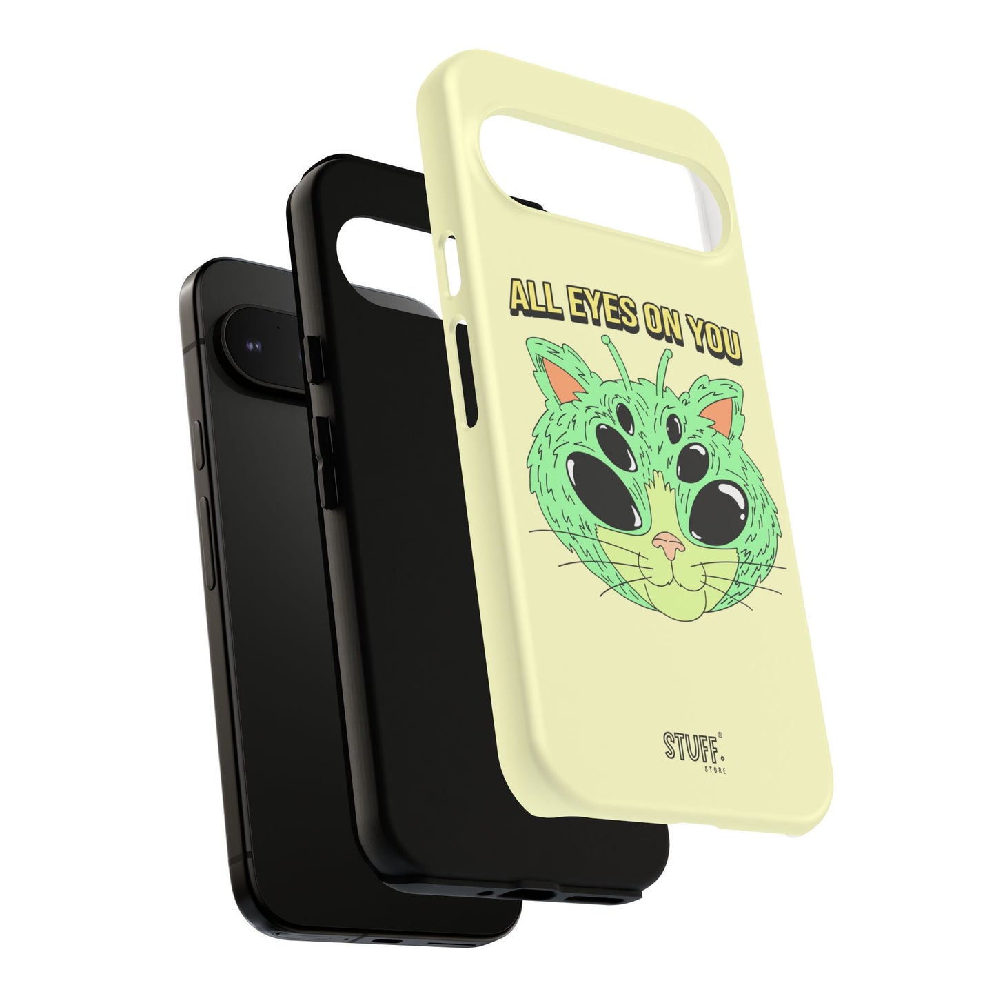 All Eyes on You Case | Coque résistante double protection avec Design Alien drôle