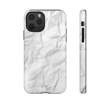 Crinkled Case | Coque résistante double protection anti-choc Effet Papier Froissé Mat