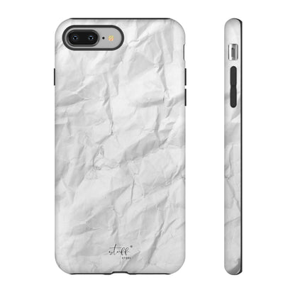 Crinkled Case | Coque résistante double protection anti-choc Effet Papier Froissé Mat