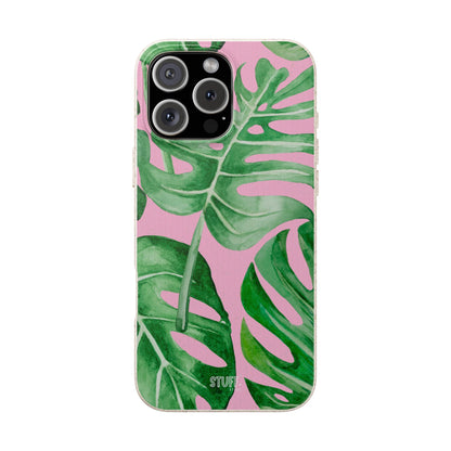 Monstera Case | Eco-Friendly Bamboo and Bioplastic Shell Monstera Leaves Pattern - Available with Gift Packaging