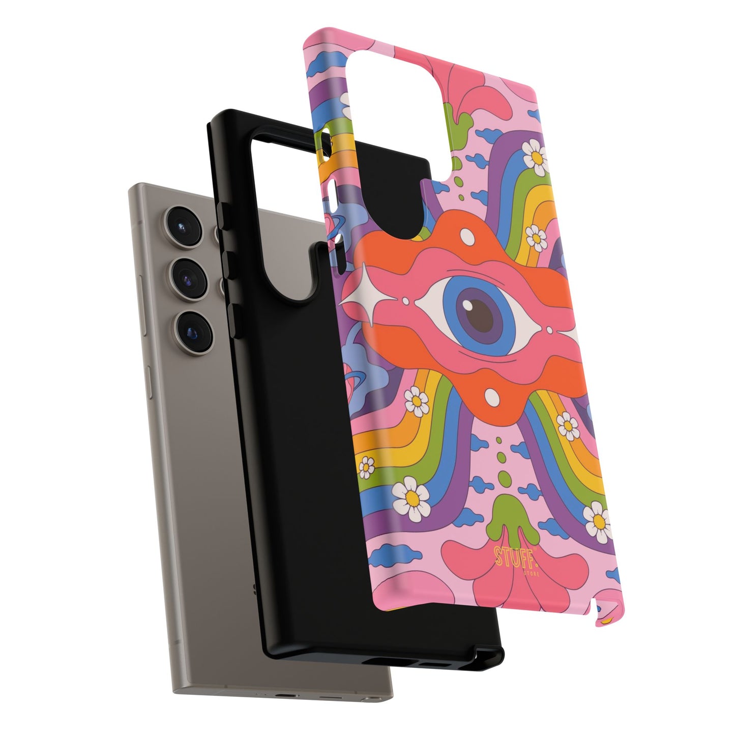 Psych Case | Coque résistante double protection avec Design Psychédélique coloré