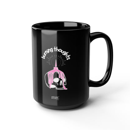 Burning Thoughts Cup | Mug noir avec design — 330ml / 440ml
