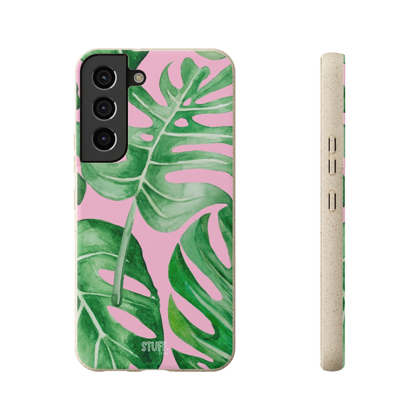 Monstera Case | Eco-Friendly Bamboo and Bioplastic Shell Monstera Leaves Pattern - Available with Gift Packaging
