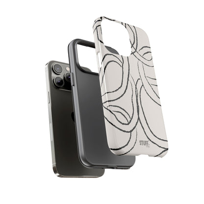 Doodly Case | Coque résistante double protection avec Design Gribouillis Minimaliste