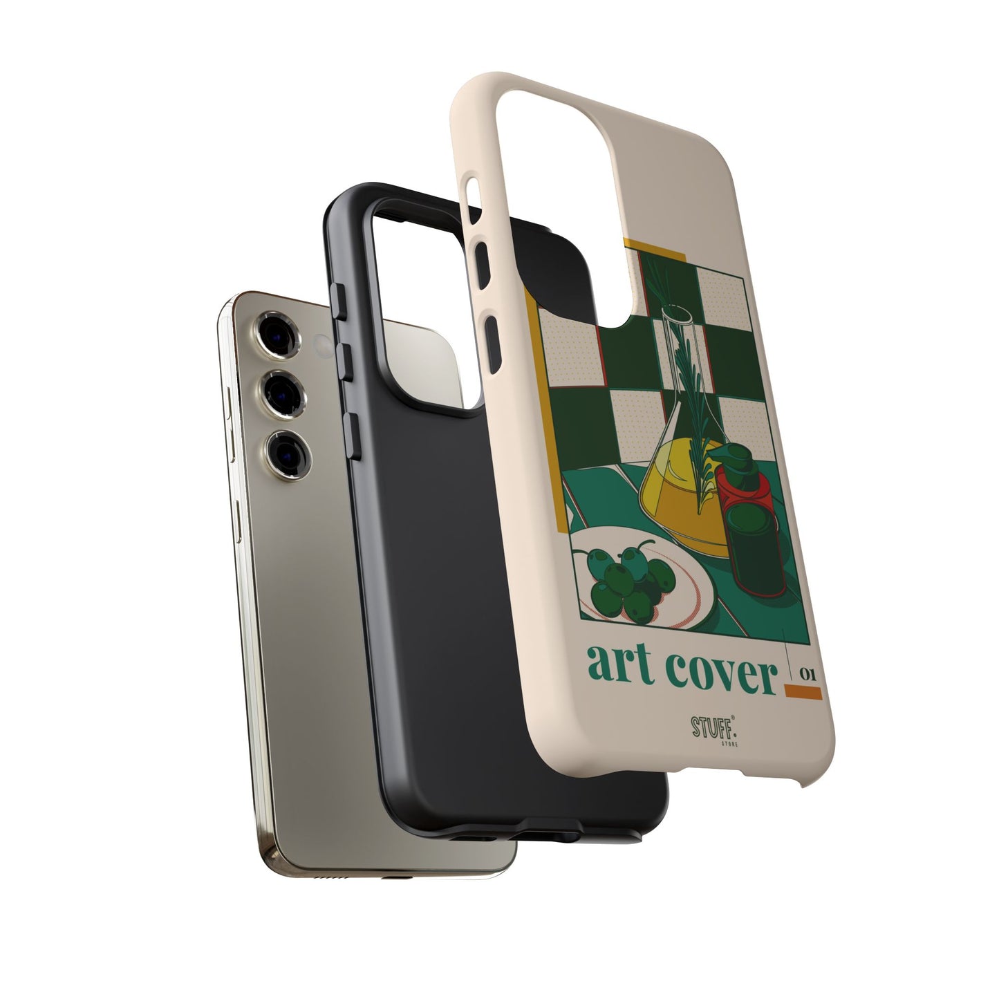 Olio d'Amore Case | Coque résistante double protection avec Design artistique Rétro