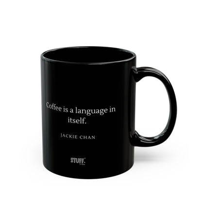 Jackie Chan's Cup | Mug en céramique noir avec citation – 330ml / 440ml