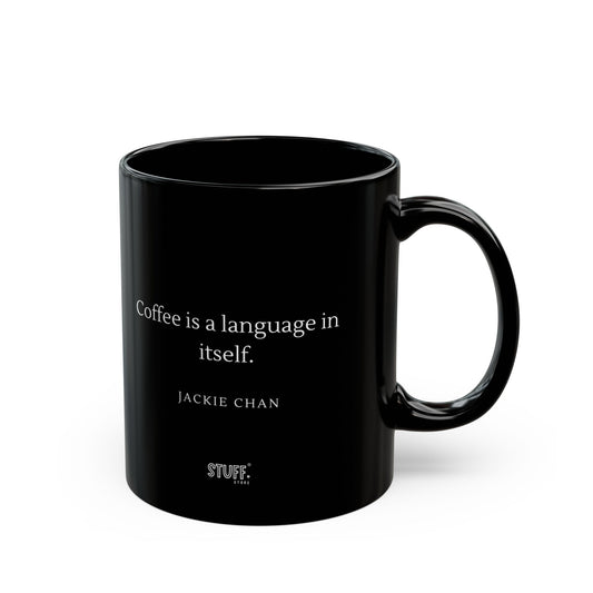 Jackie Chan's Cup | Mug en céramique noir avec citation – 330ml / 440ml
