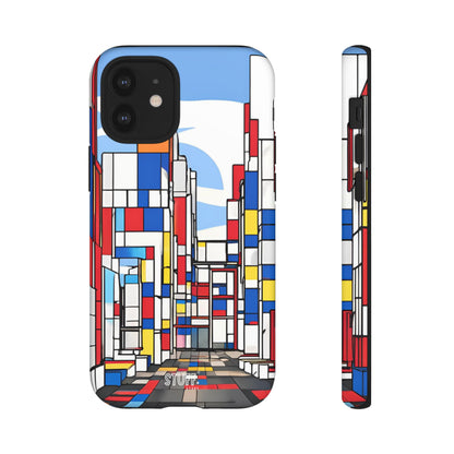 Square City | Coque résistante double protection - inspiration Mondrian
