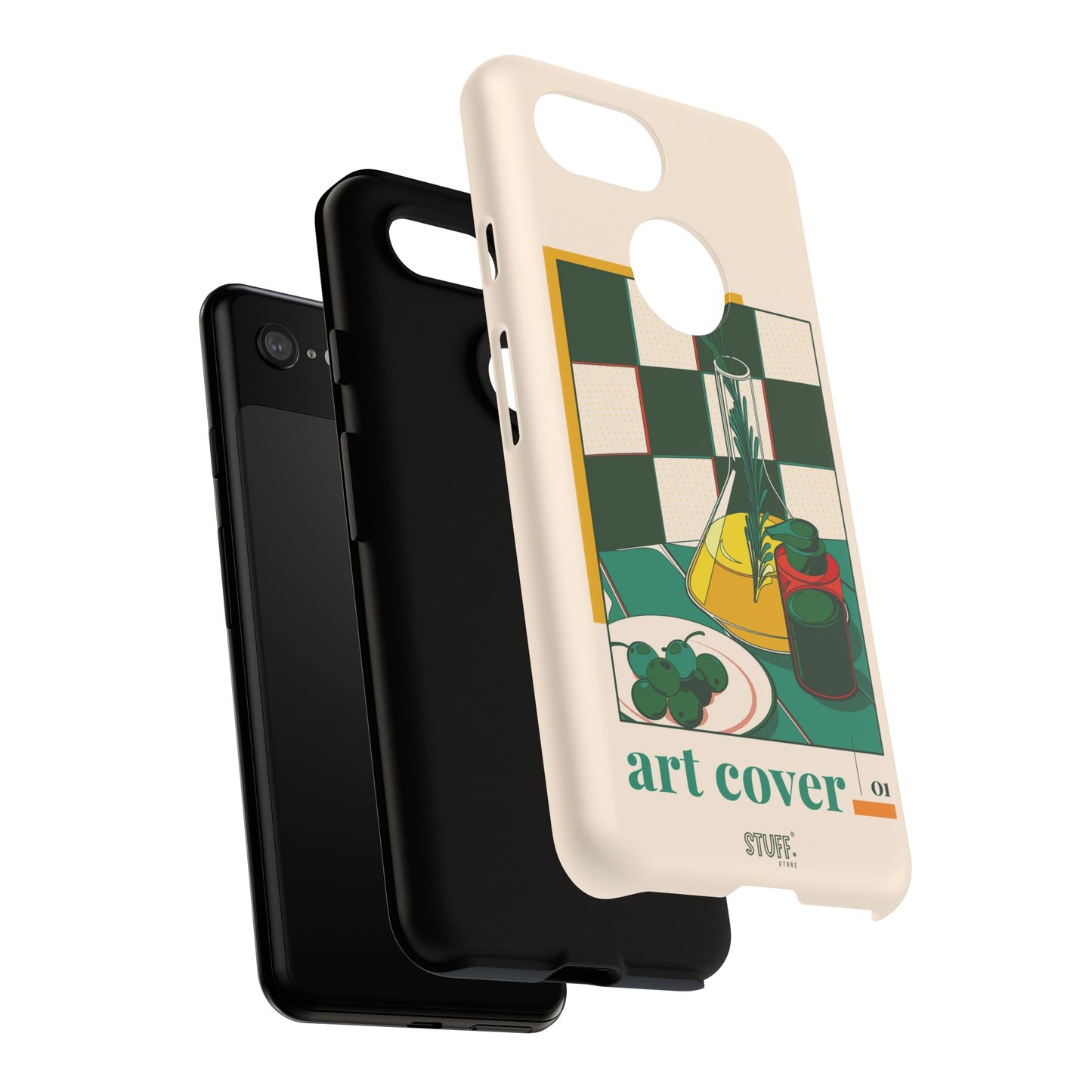 Olio d'Amore Case | Coque résistante double protection avec Design artistique Rétro