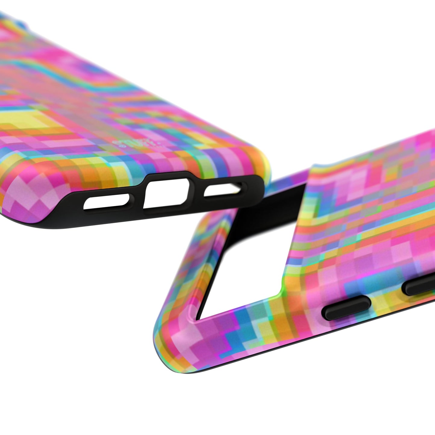 Pixel Case | Coque résistante double protection anti-choc - Motif pixels colorés